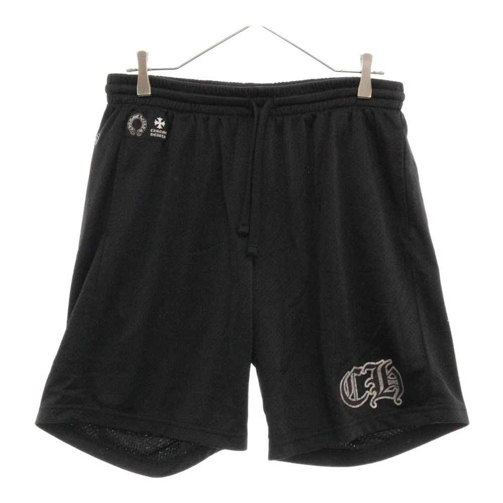 CHROME HEARTS クロムハーツ MESH VARSITY SHORTS メッシュバーシティーショーツ CHロゴプリントメッシュハーフパンツ ブラック