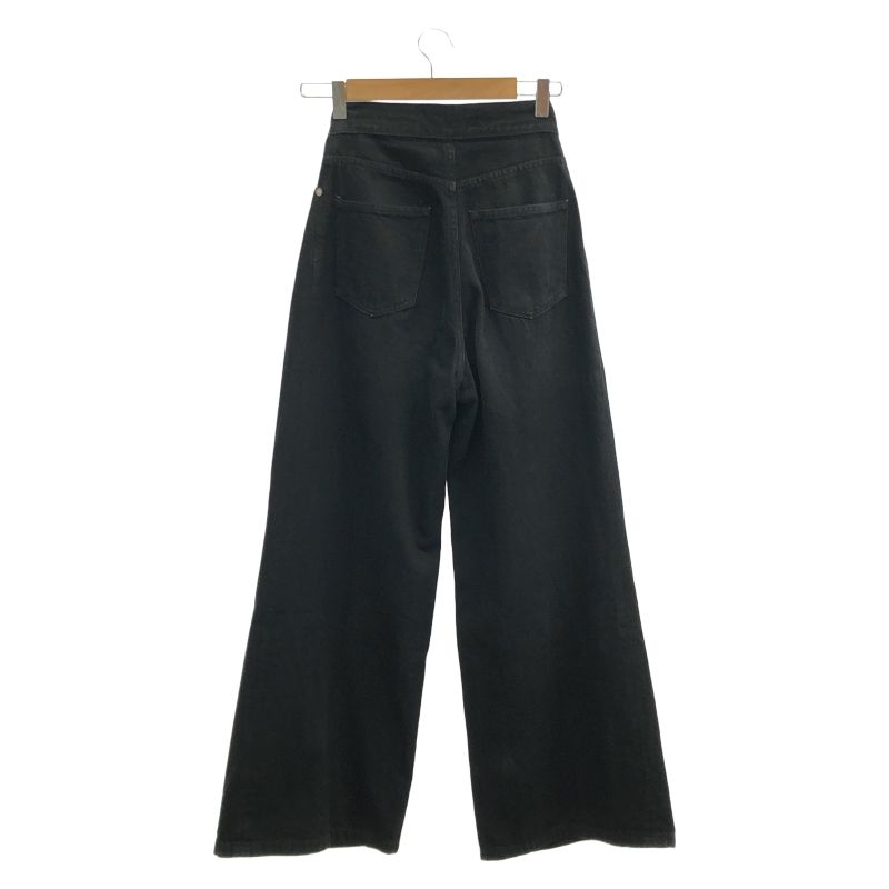 中古】JOHN LAWRENCE SULLIVAN デニムワイドパンツ サイズXS ブラック  