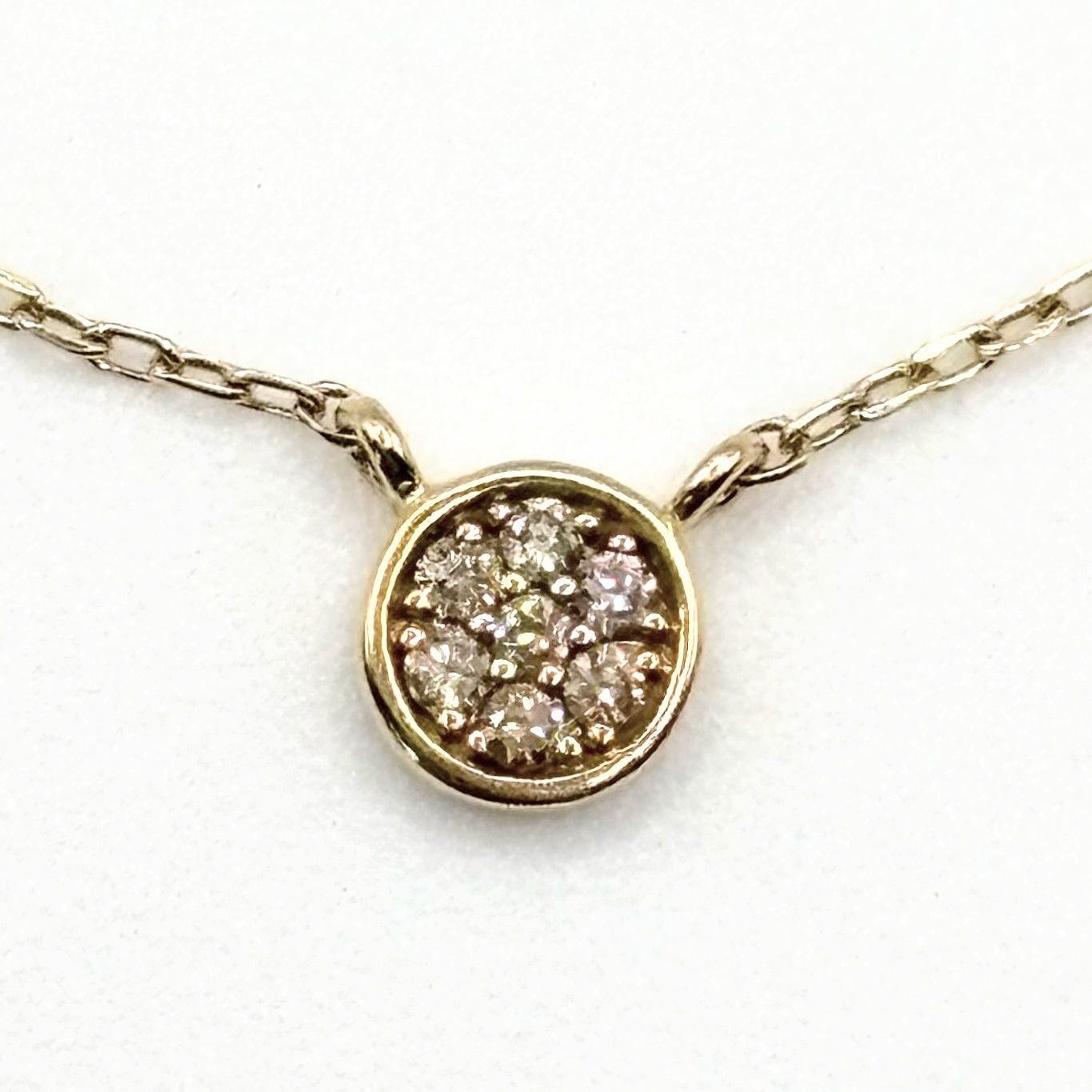 ete エテ K10 D0.02ct ダイヤモンド ネックレス 金 ゴールド 
