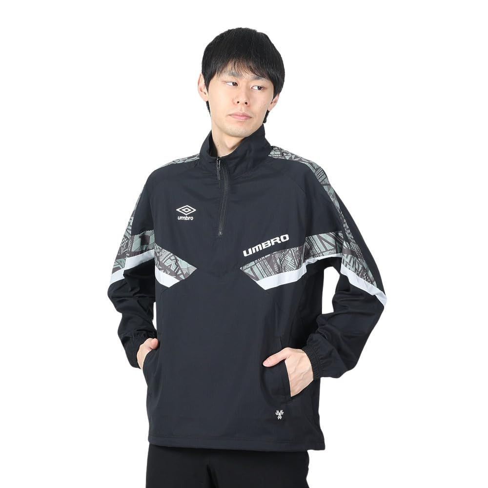 アンブロ ピステ THE THIRD アノラックピステ はっ水 防風 ストレッチ UUUXJF31 BLK L