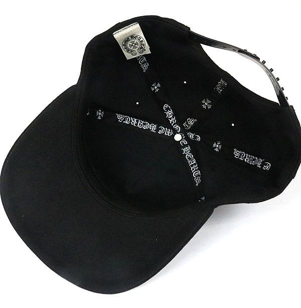銀座店 クロムハーツ ダガー 刺繍 トラッカーキャップ SV925黒 91536