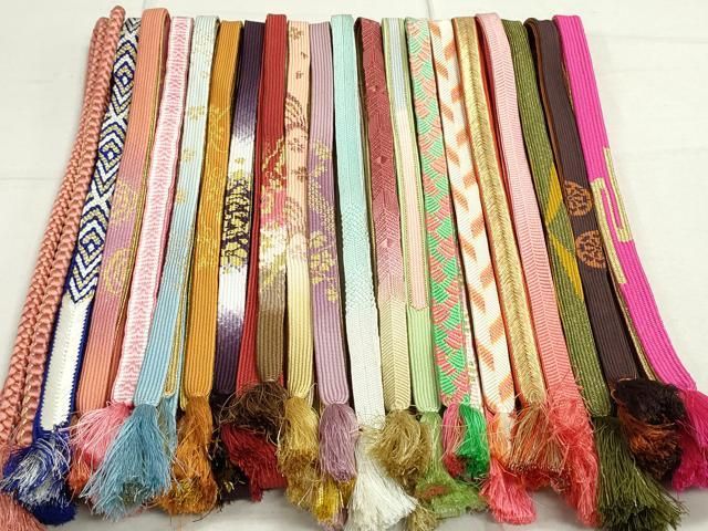 平和屋着物○和装小物 帯締め10本 高麗組 笹浪組 佐賀錦 手ぐみ 金糸  