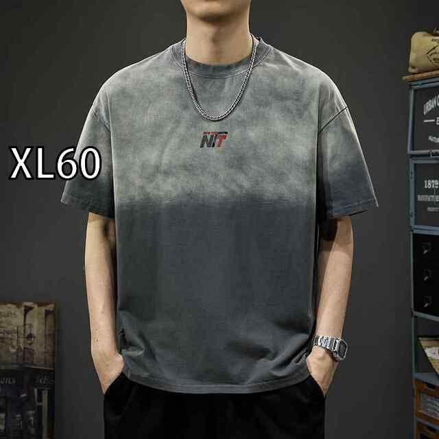 [XL60]メンズ ファッション 服 男性用 オシャレ シンプル 大人 かっこいい ストリート  アメリカン ウォッシュ加工 グラデーション 半袖 Tシャツ 夏 プリント 通気性 