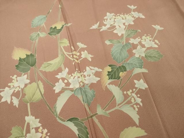 平和屋着物○京加賀糸目友禅作家 山崎巌 訪問着 友禅 枝花