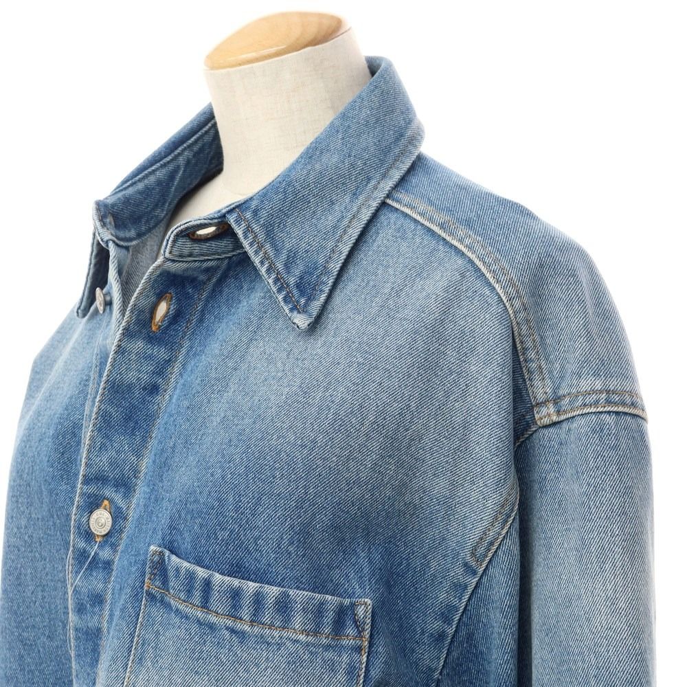 【中古】エムエムシックス MM6 長袖 デニムシャツ ライトブルー【サイズ38】【レディース】 中古】エムエムシックス MM6 長袖 デニムシャツ ライトブルー【サイズ