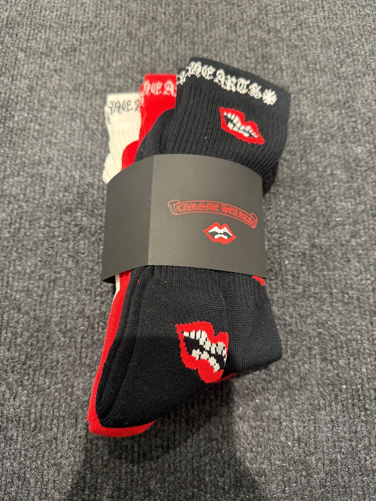クロムハーツ Chrome Hearts サイズ:M SOCKS PPO CHOMPER 3PK