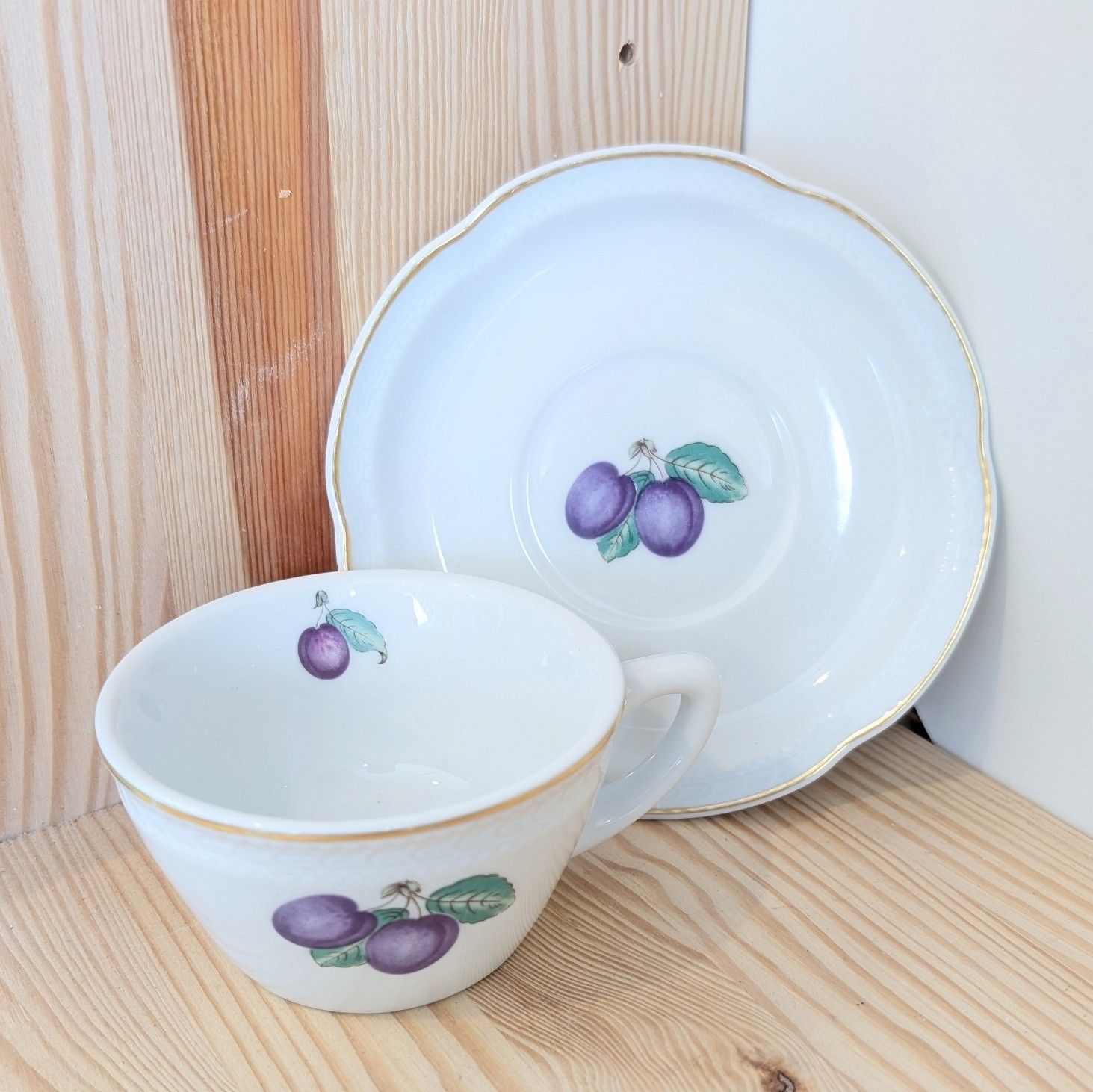 □美品☆ リチャードジノリ　イタリアンフルーツ　ボンジョルノプルーン　セット Richard Ginori - 良品 イタリアンフルーツ 大皿1枚