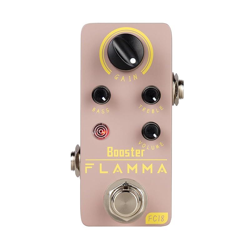 FLAMMA FC18 ブースター ペダル エレキ ギター と ベース用 コンパクト サイズ トゥルー バイパス 0