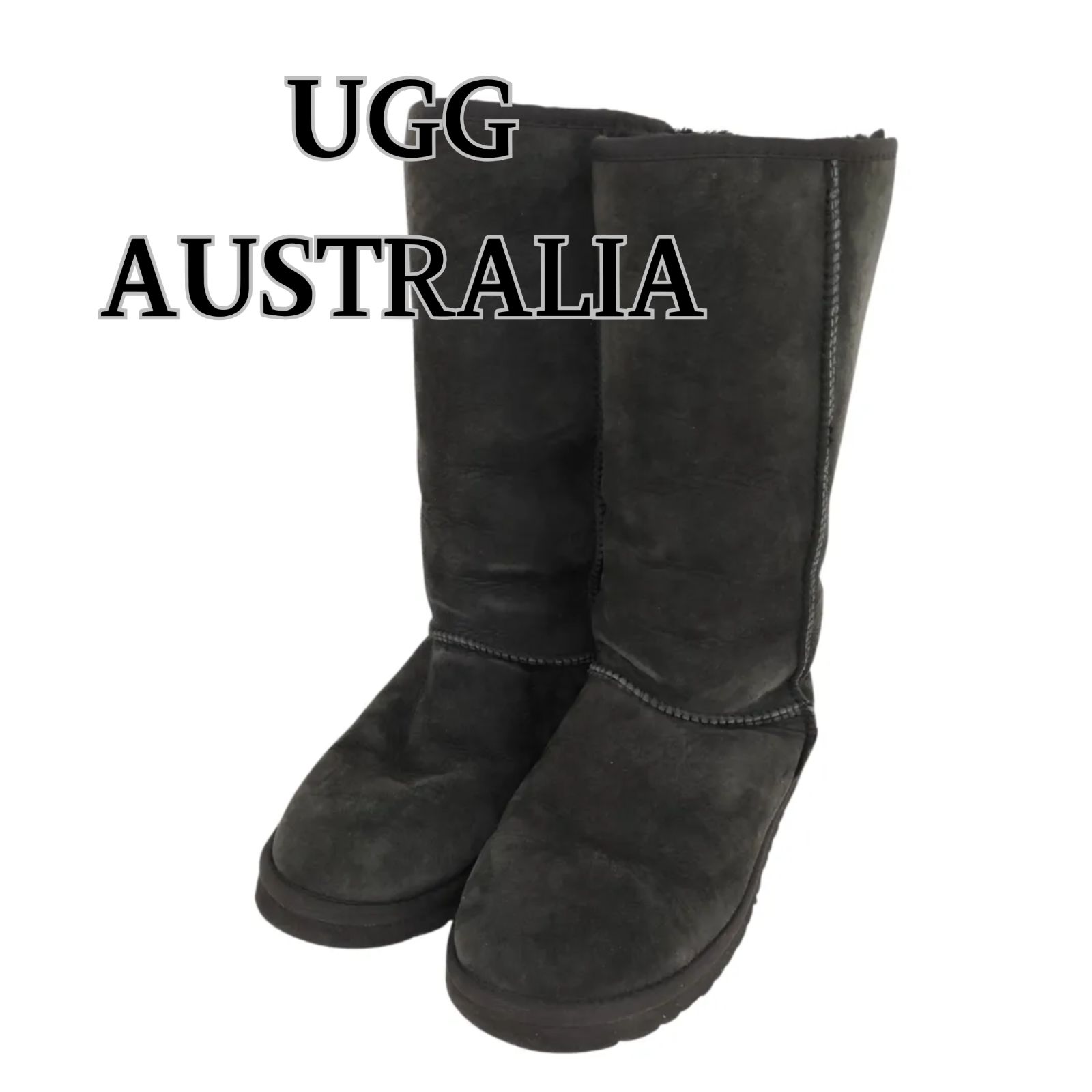 UGG ブラック ムートンブーツ australia アグ ボア 男らし 防寒