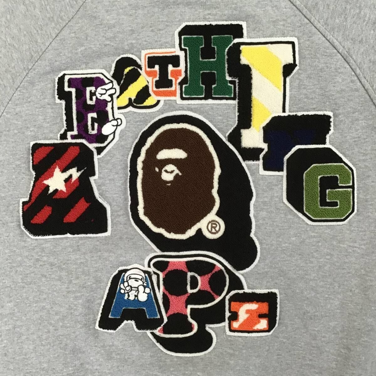 【BAPE】スウェットスタジャン　レディース　エイプ　A BATHING APE BAPE LOGO スウェット スタジャン Sサイズ a bathing ape sweat
