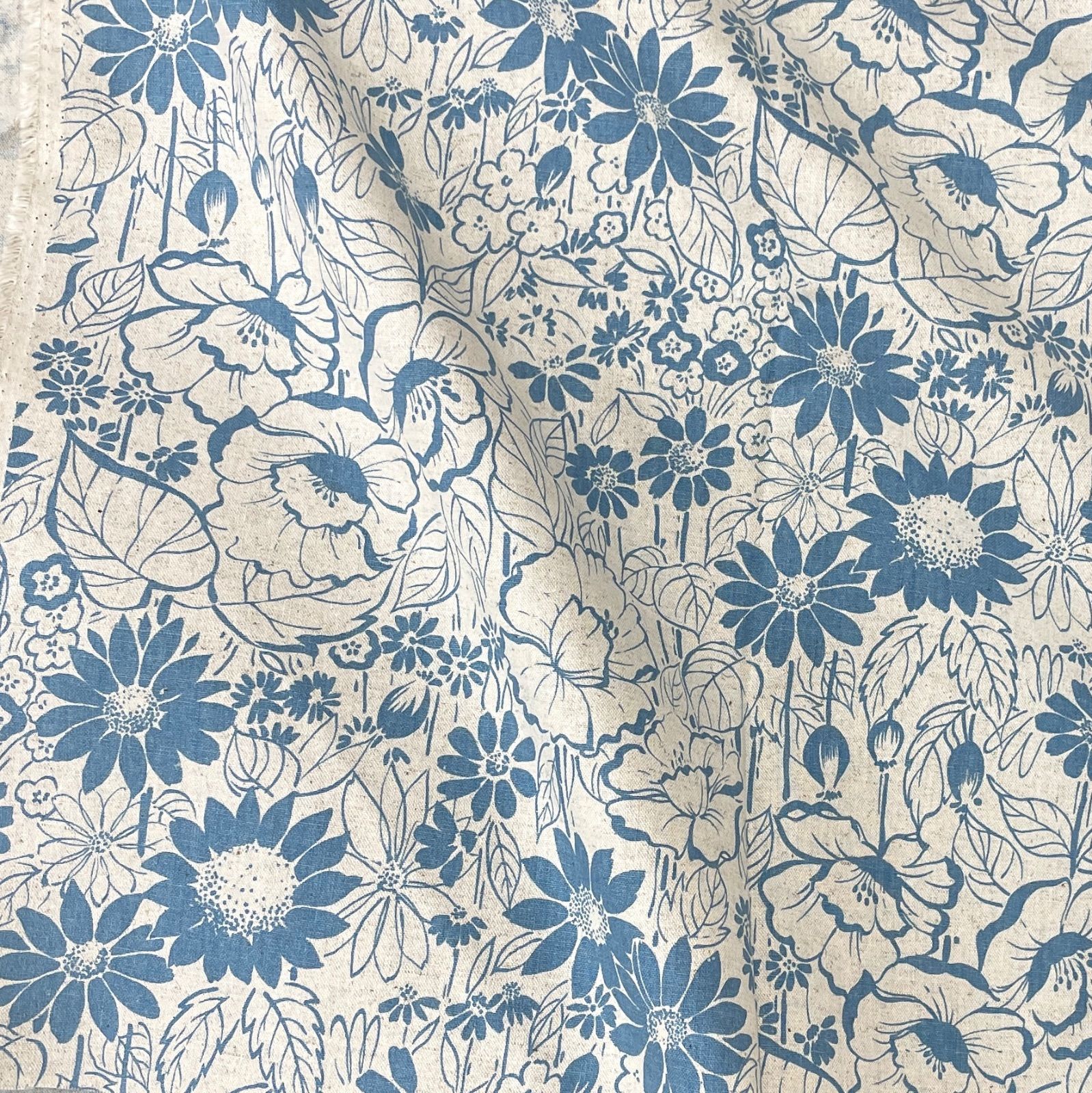 花柄/綿80%麻20％/YUWA/1.45m/Y-565 花柄&frasl;綿80%麻20％&frasl;YUWA&frasl;1.45m&frasl;Y-566 数量5から 生地 『麻100