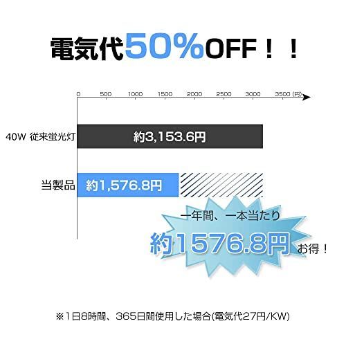 昼光色_40W型 10本 Yintemei LEDライト スイッチ付き一体型LED蛍光灯