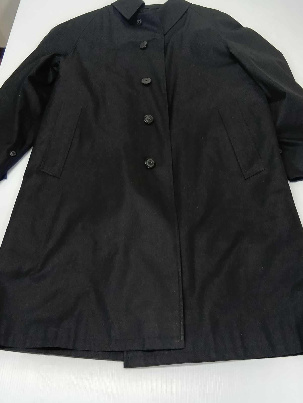 バーバリー ロンドン ステンカラーコート 黒 ライナー付き サイズ90