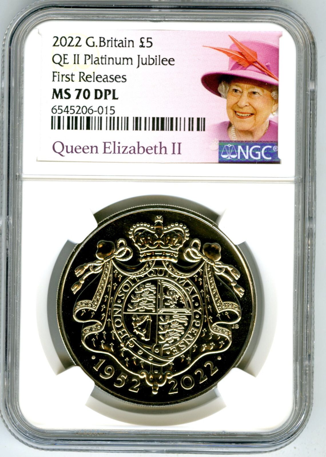 2025 5PND GREAT BRITAIN QEII PLATINUM JUBILEE NGC MS70 DPL QUEEN ELIZABETH FR