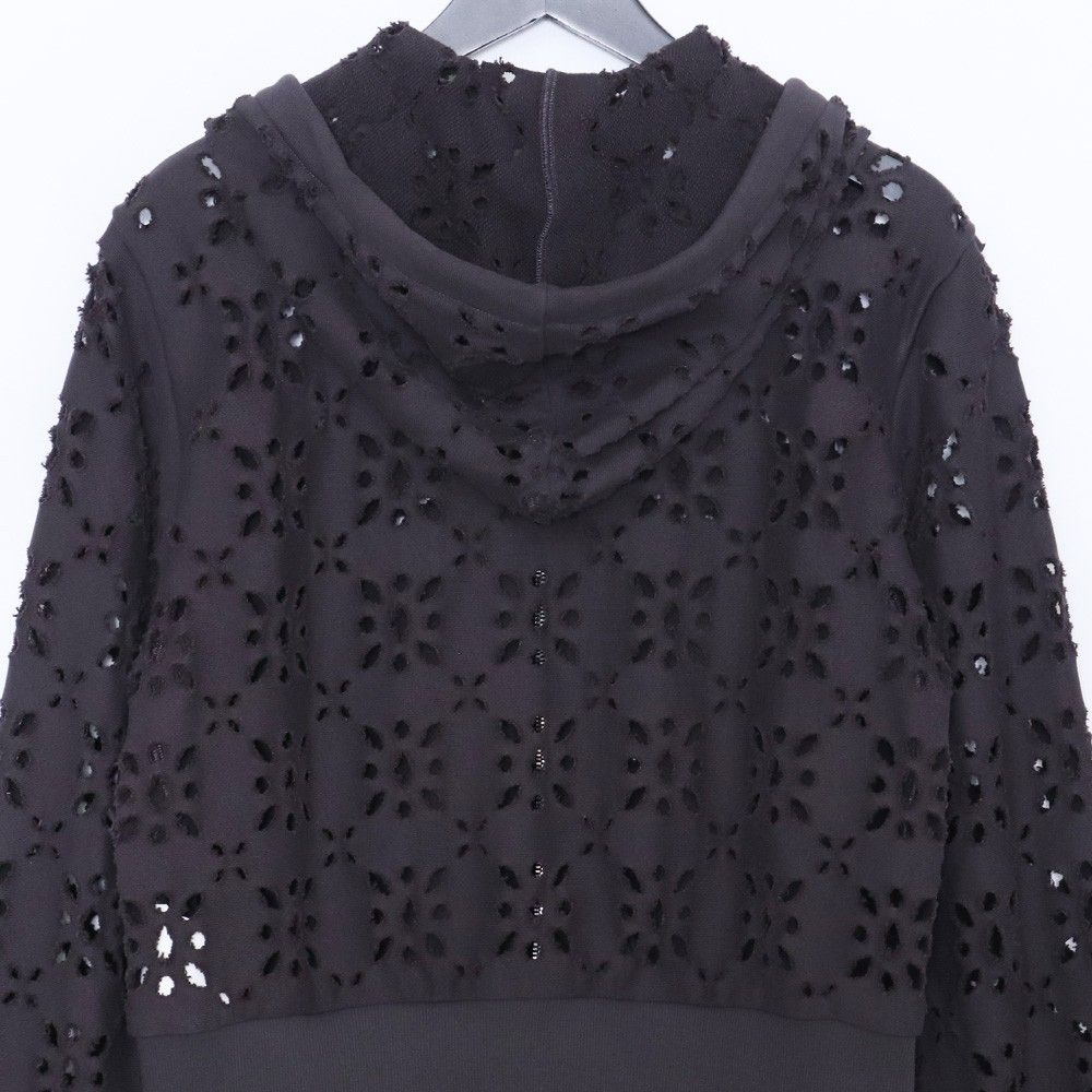 MASU Flower Hole Zip-Up Sweat Parka サイズ44 ブラック MPFW-CS0324 