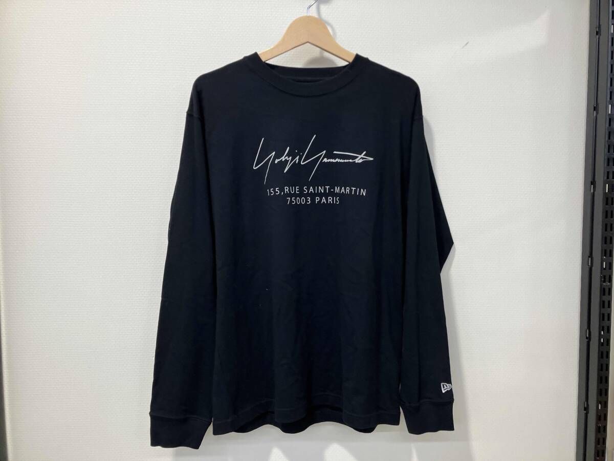 yohji yamamoto NEW ERA ロンT L ブラック NEWERA×Yohji Yamamoto ニューエラ×ヨウジヤマモト 創業100周年