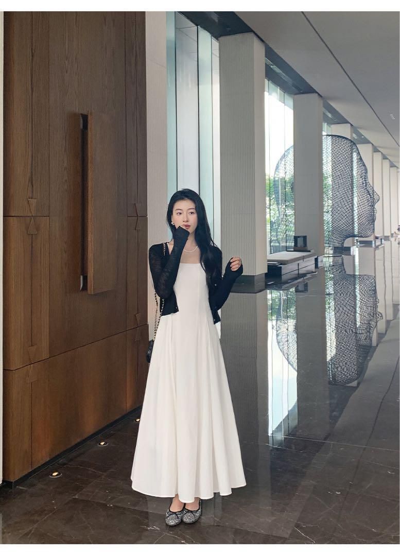 ロングワンピース フレンチブラック