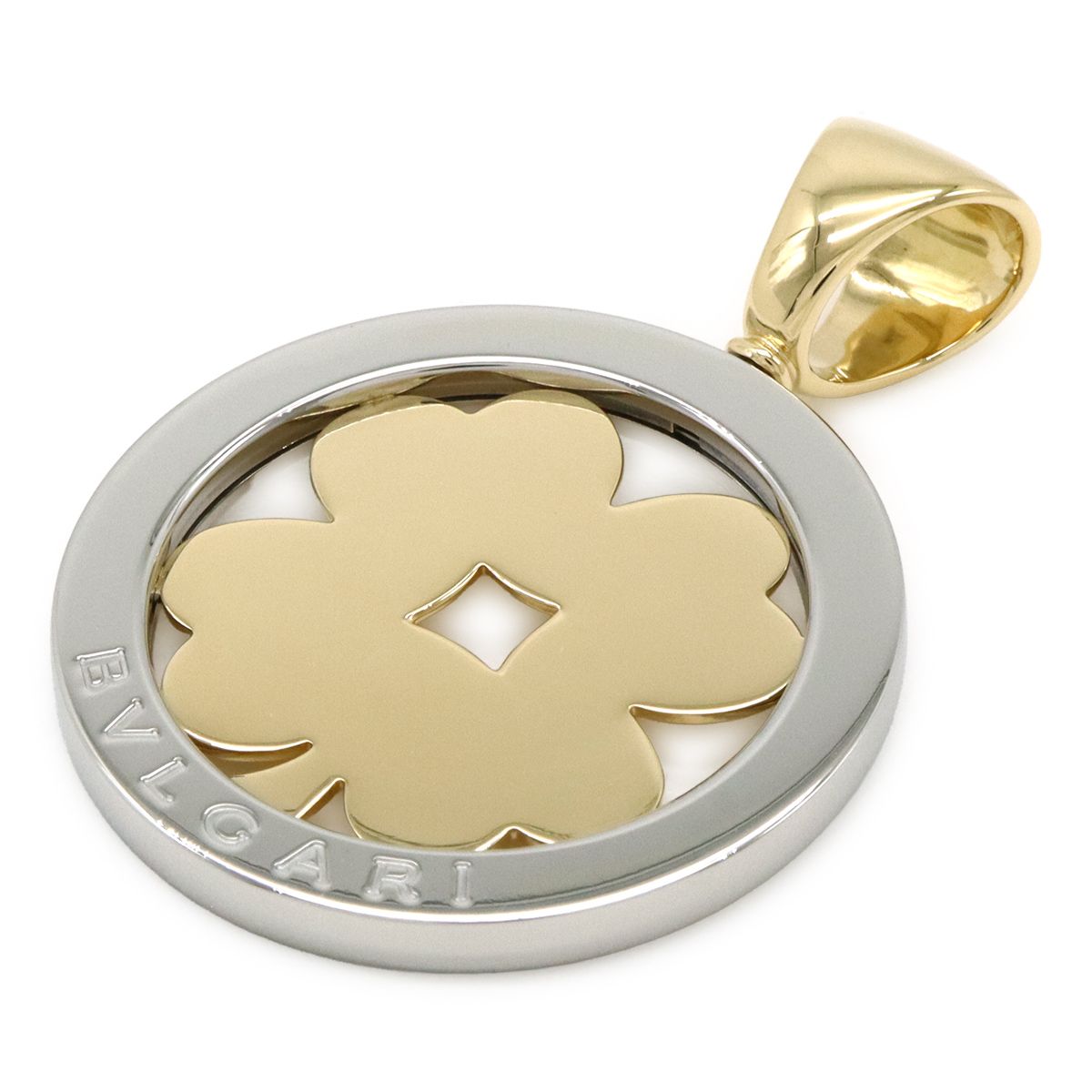 ブルガリ BVLGAI トンド ハート750 SS k18 ペンダント トップ BVLGARI