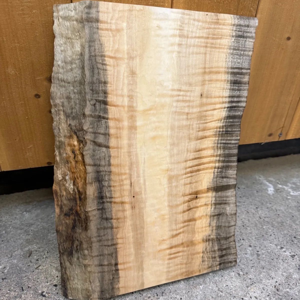激トラ杢 楓 カエデ 板 一枚板 無垢材 銘木 証明書 木工 ＤＩＹ 素材
