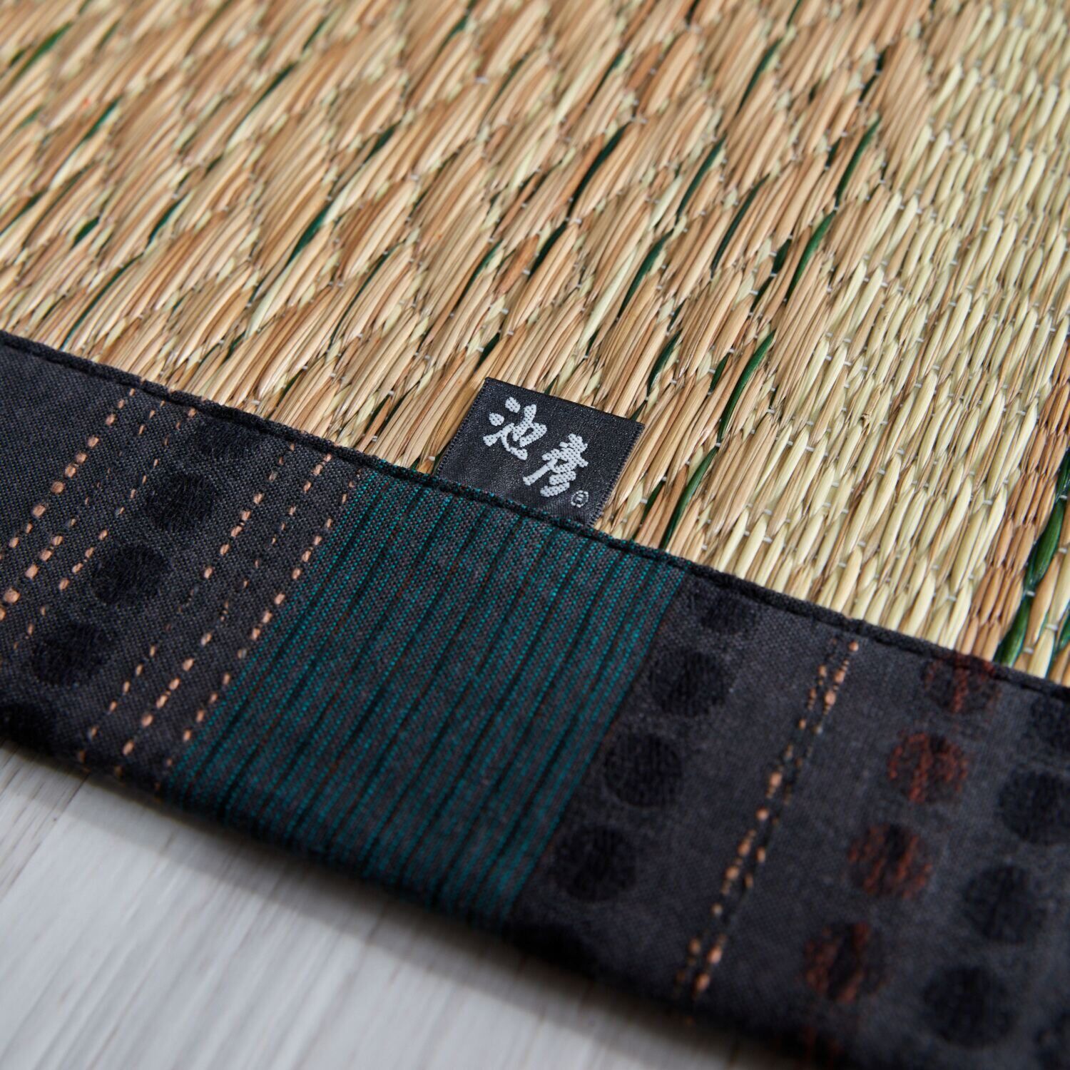 イケヒコ 宮田織物 日本産い草ラグ 久留米織 140×200 日本製 グリーン