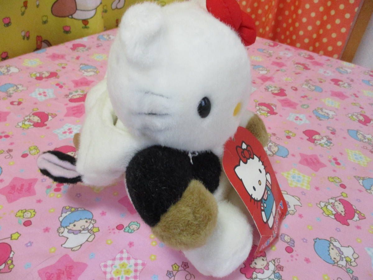 ハローキティ ぬいぐるみ マスコット 牛 うし ミルク 着ぐるみ 1999年