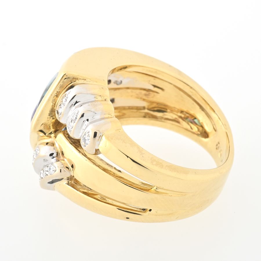 K18 アメジスト ブルートパーズ リング D=0.21ct #10 【中古】 商品 ... K18 アメジスト ブルートパーズ リング #10 B-113502