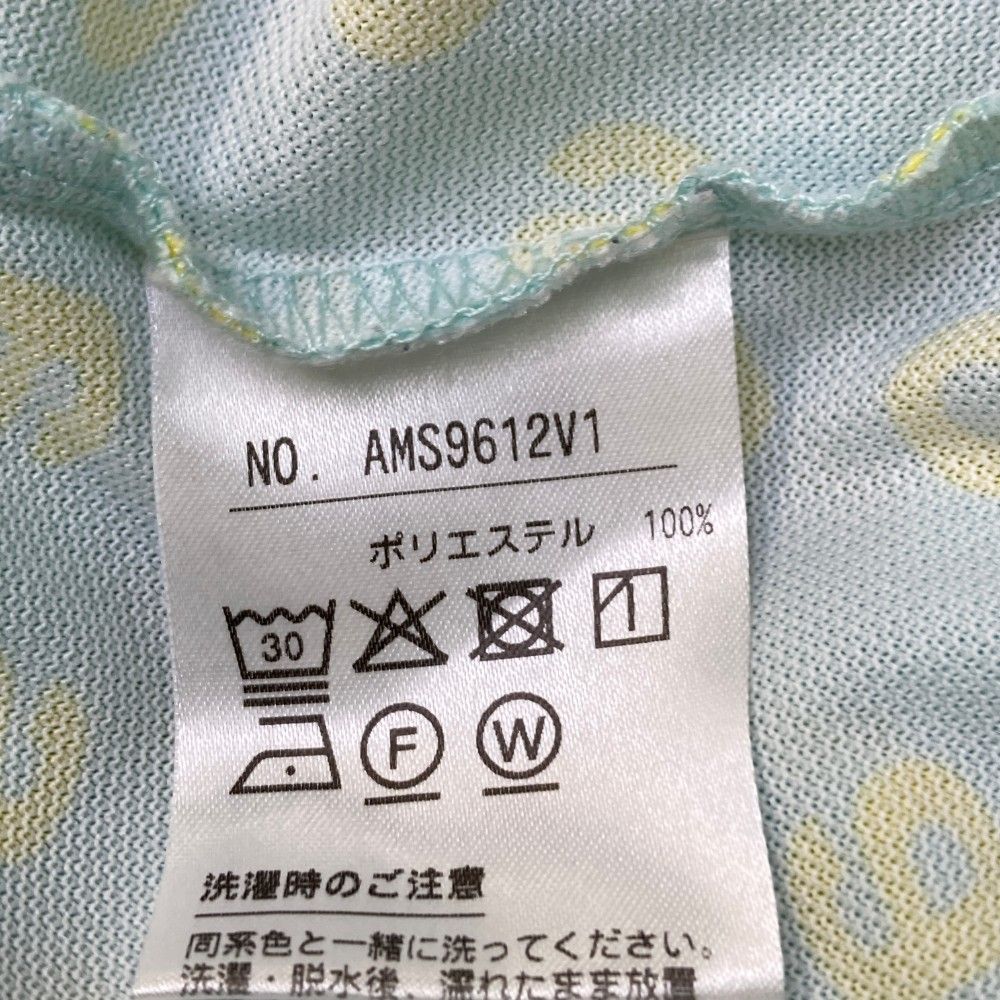 サイズ：M AND PER SE アンパスィ 半袖ポロシャツ 総柄 ブルー系