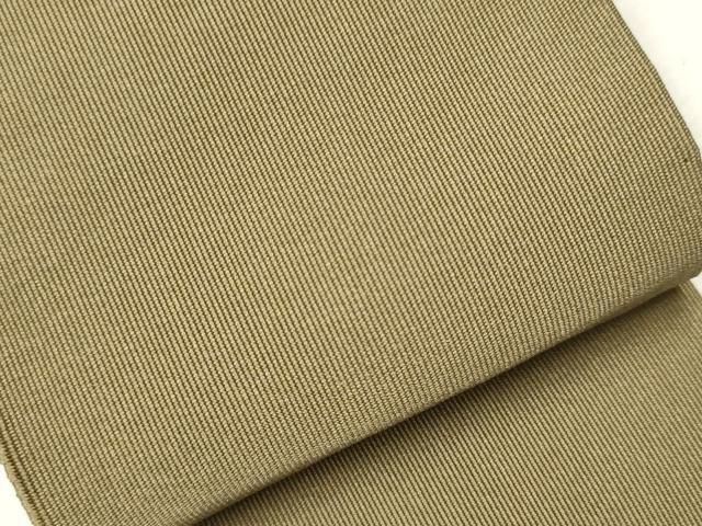 平和屋着物○男性 爪掻き本綴れ 角帯 作家物 媚茶色 共箱付き 正絹