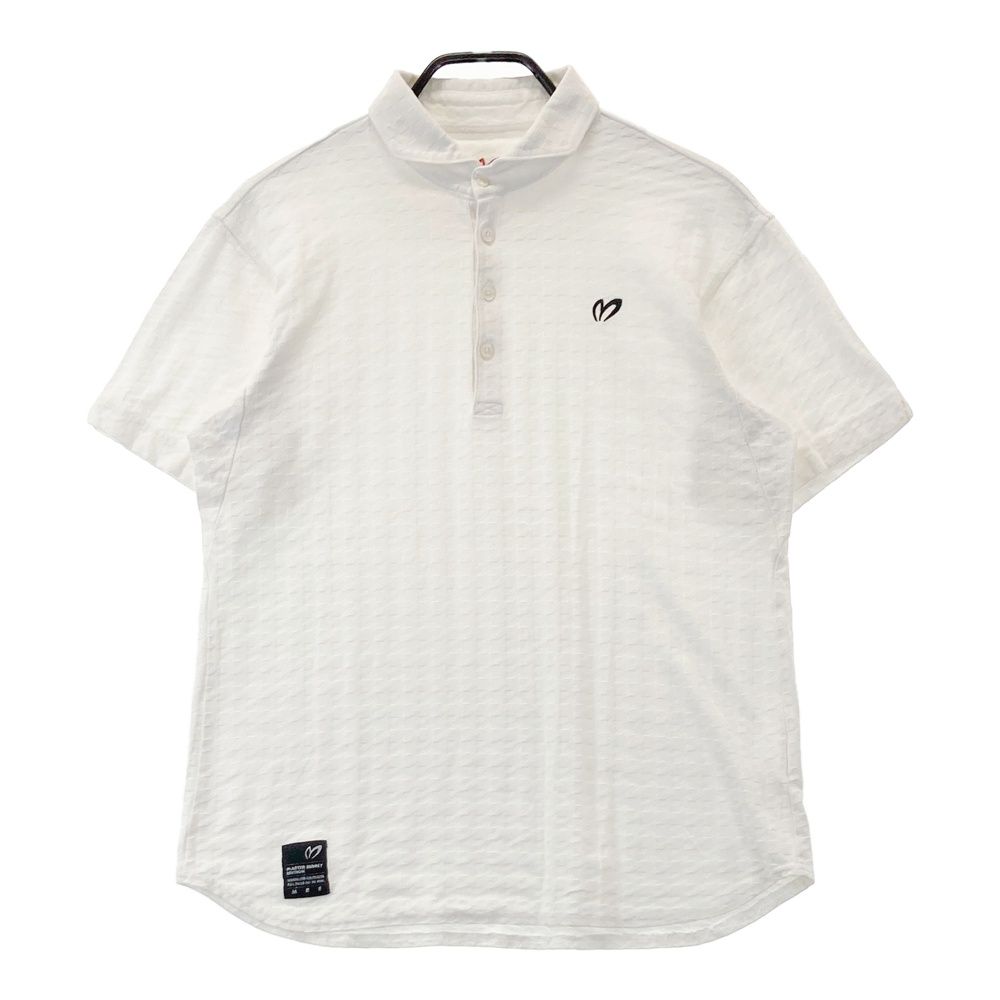 サイズ 6 MASTER BUNNY EDITION マスターバニーエディション 半袖ポロシャツ 千鳥柄 ホワイト系 240101435751 ゴルフウェア メンズ ストスト