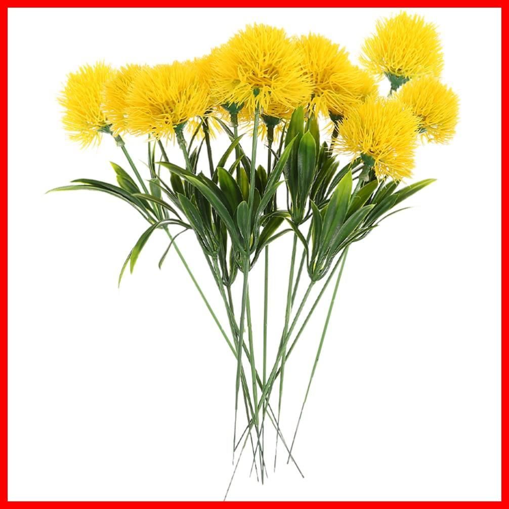 造花 たんぽぽ インテリア 花束 オーナメント 観葉植物 アートフラワー ブーケ 12本 プレゼント 開店祝い 誕生日 お見舞い 感謝 お礼 ウェディング ブーケ 結婚式 YUZUMIYA_COM