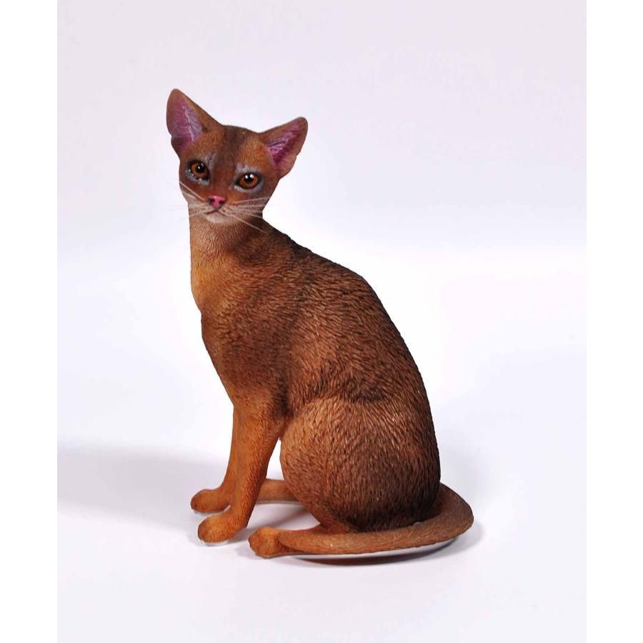 人気ブランドの 1/6サイズ お座りするレッド アビシニアン猫 リアルネコ ぬいぐるみ