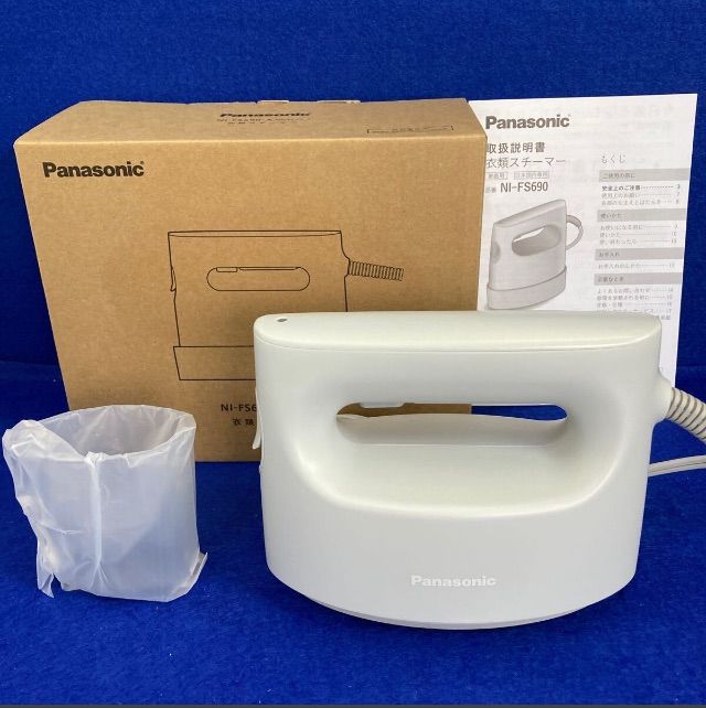 美品】パナソニック 衣類スチーマーフロストブルー NI-FS690-A