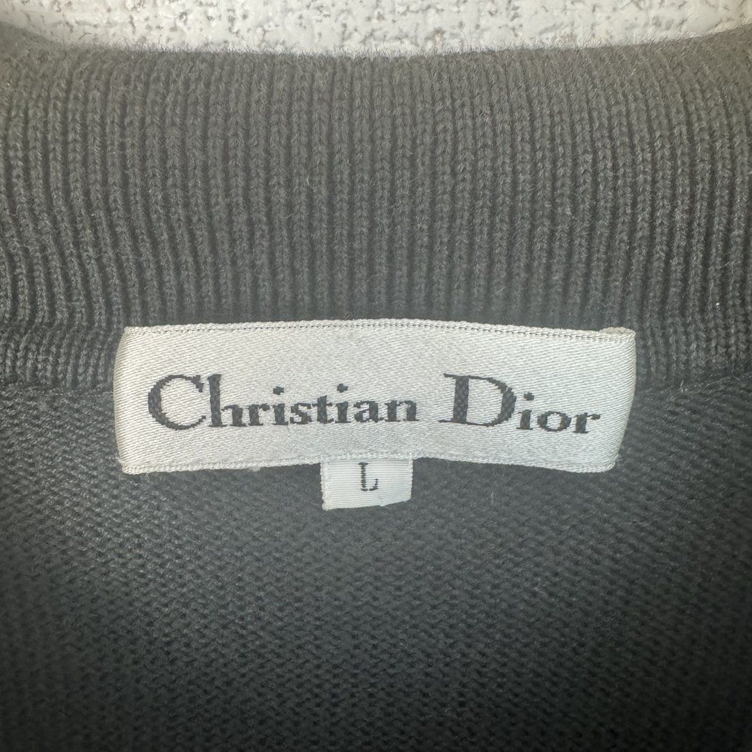 Christian Dior ディオール ニットポロシャツ 半袖 刺繍ロゴ