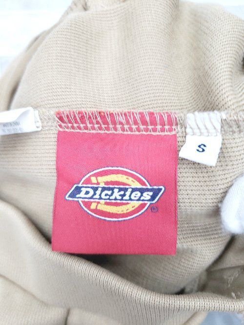 ◇ Dickies ディッキーズ ウエストゴム ロゴ カジュアル フレアパンツ サイズS ベージュ レディース P  【1402270015491】