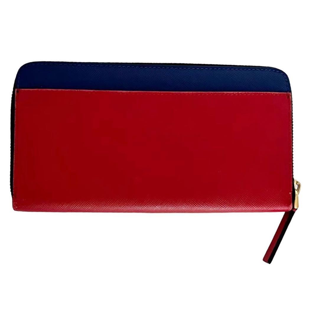 MARNI マルニ レクタンギュラー 長財布 ロングウォレット レザー レッド