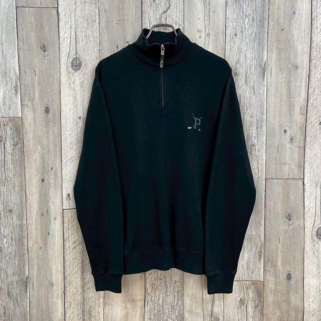 POLO GOLF ポロ ゴルフ ハーフジップ コットン ニット トレーナー L