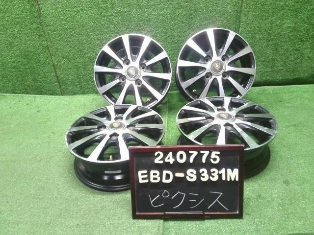 個人宅不可 離島不可マナレイスポーツ アルミ ホイール 4本 12インチ 12×4.00B PCD100 42 センターキャップ付 ピクシス ハイゼット外し 自社品番 240775