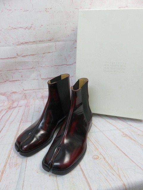 中古】箱有 Maison Margiela ﾒｿﾞﾝﾏﾙｼﾞｪﾗ TABI CHELSEA BOOTS ﾁｪﾙｼｰﾌﾞｰﾂ S57WU0150  ﾜｲﾝﾚｯﾄﾞ 40 991789331 - メルカリ