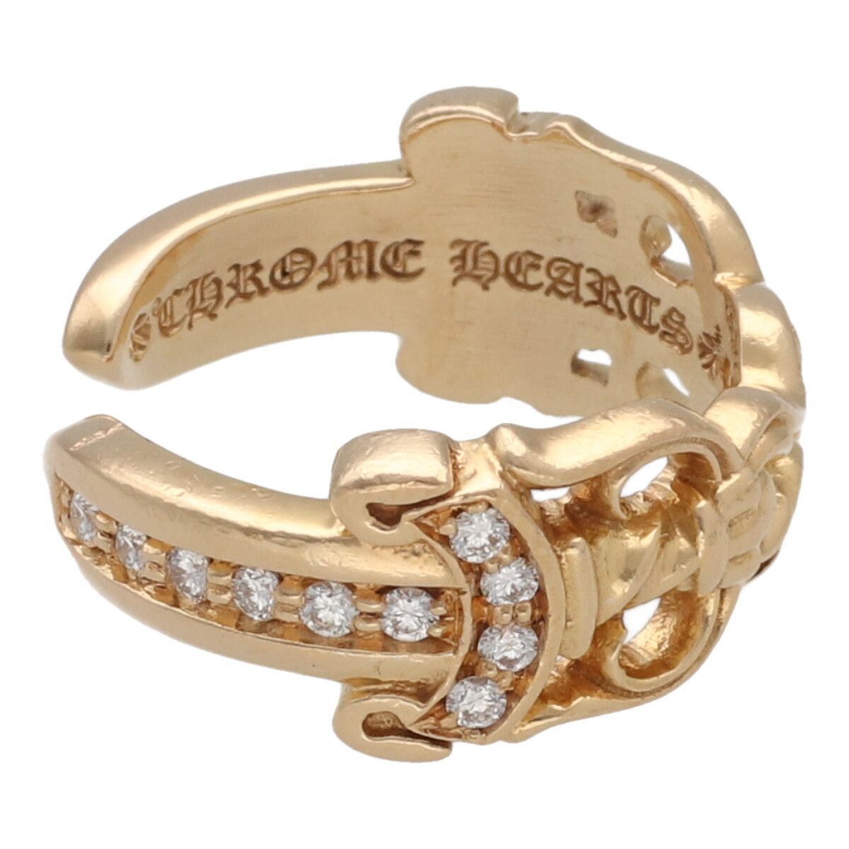 中古】 CHROME HEARTS クロムハーツ ダブルダガーオープンリング 16号 
