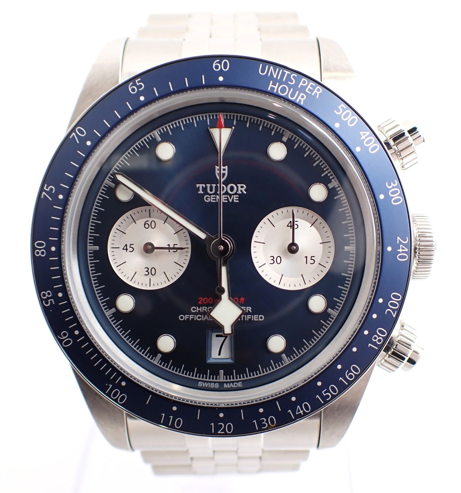 美品 TUDOR(チュードル) ブラックベイクロノ ブティック限定 79360B SS 