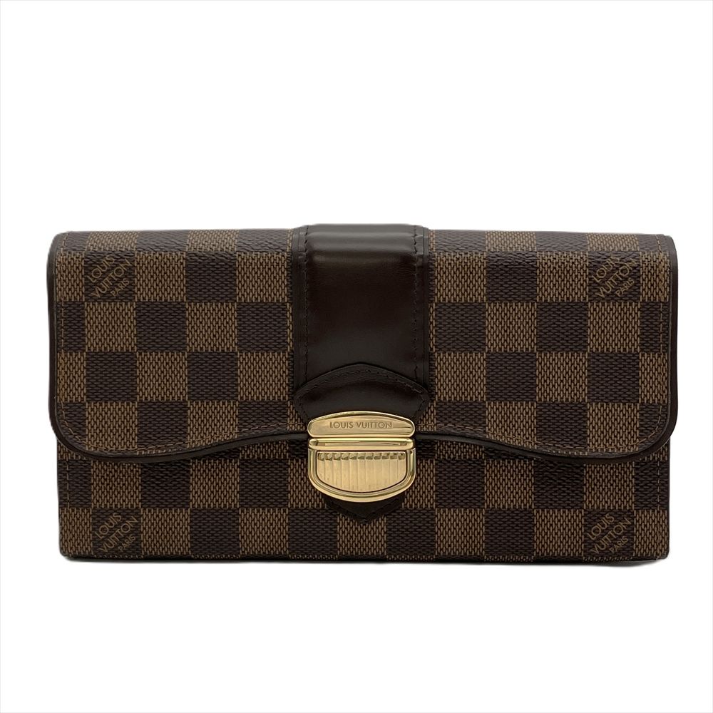 Louis Vuitton ダミエ ポルトフォイユ・システィナ　長財布 ルイヴィトン ダミエ ポルトフォイユ システィナ長財布 金金具 財布