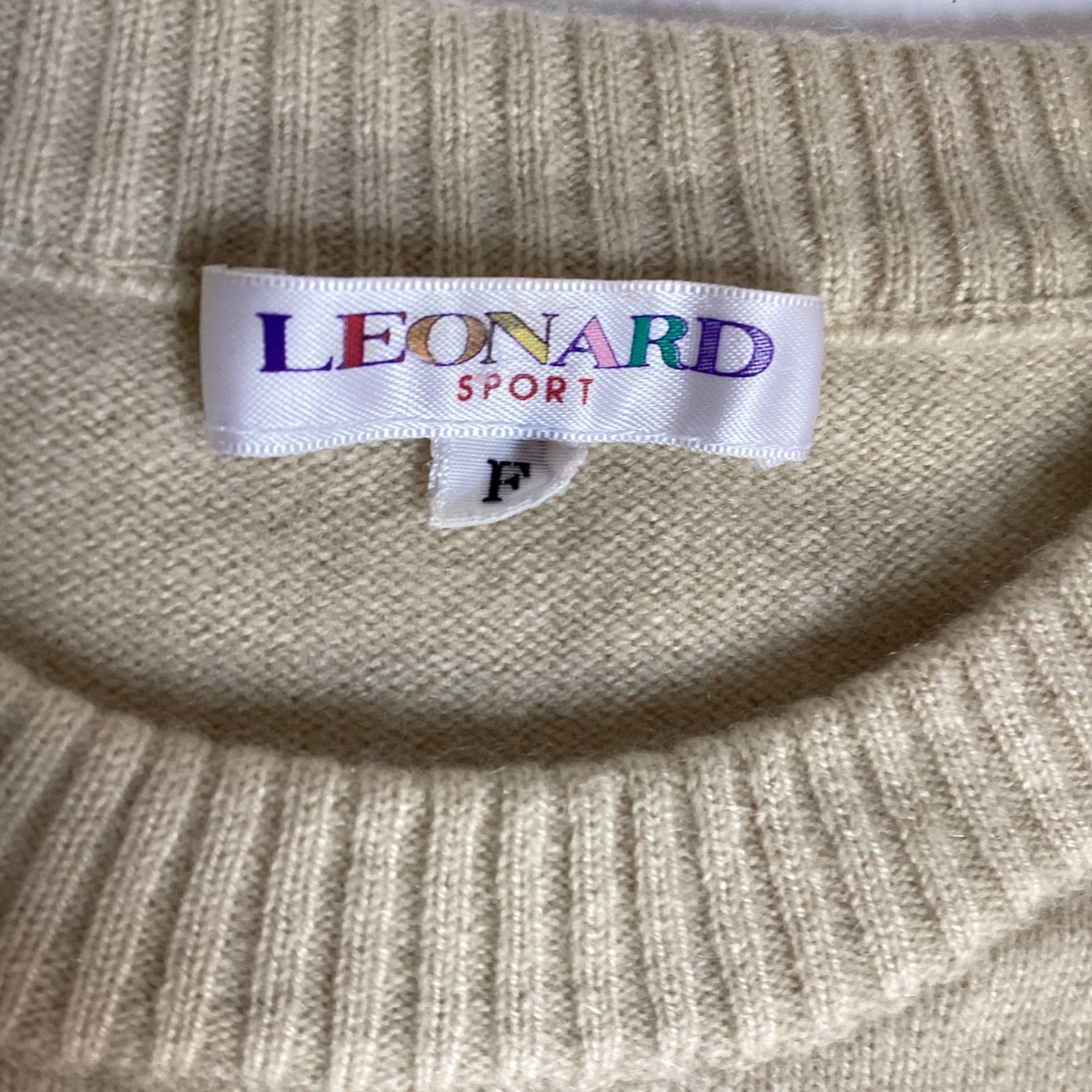 LEONARD - レオナール スポーツ　♡ カシミヤ100%  セーター　♡ ブラック レオナールスポーツLEONARD SPORT カシミヤ100% セーター(F