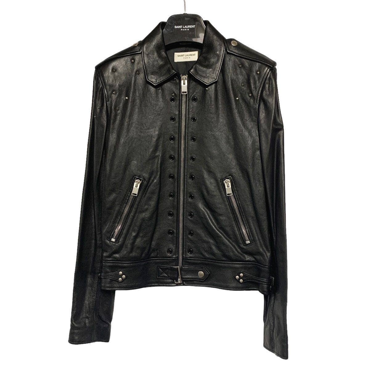 中古】 Saint Laurent サンローラン スタッズ シングル ライダース 