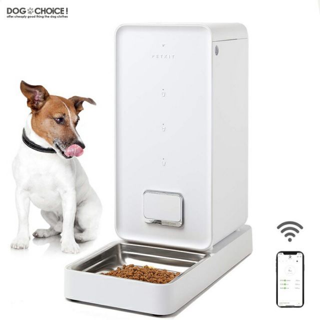 5.9Lペット用PETKIT|ペットキット自動給餌器 自動餌やり 猫犬用 タイマー式 ご飯の量や回数をスマホで管理できる 留守も安心 360°シリコンパッキン 2WAY給電 IOS Android対応 日本語対応アプリ ホワイト 6931580103185