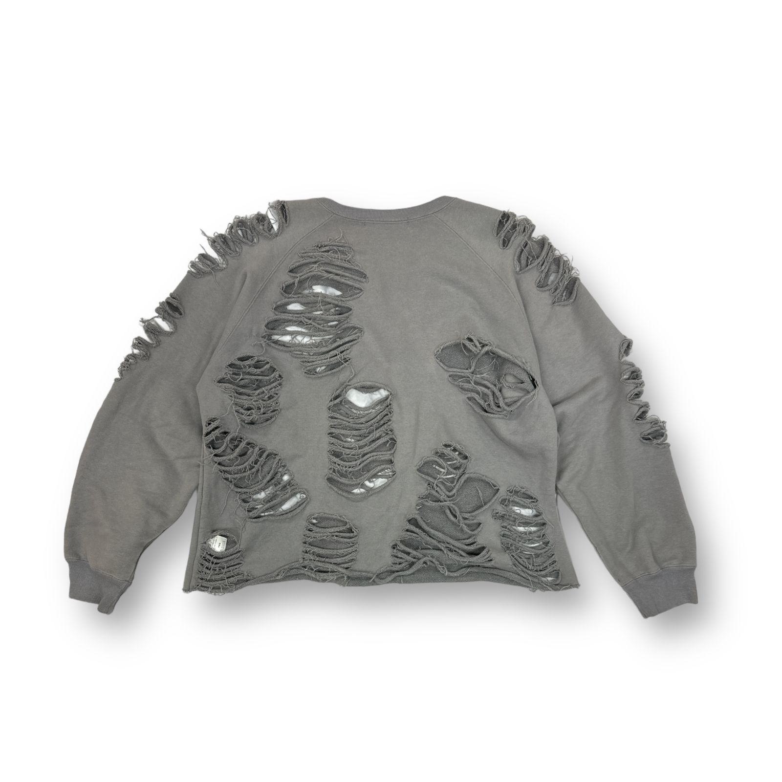 JUN/NAKAYAMA 23AW DISTRESSED CREWNECK SWEAT デストロイクルーネックスウェット グランジ ダメージ  ジュンナカヤマ JN-FW23-CO01 グレー L/XL 68100A6 - メルカリ