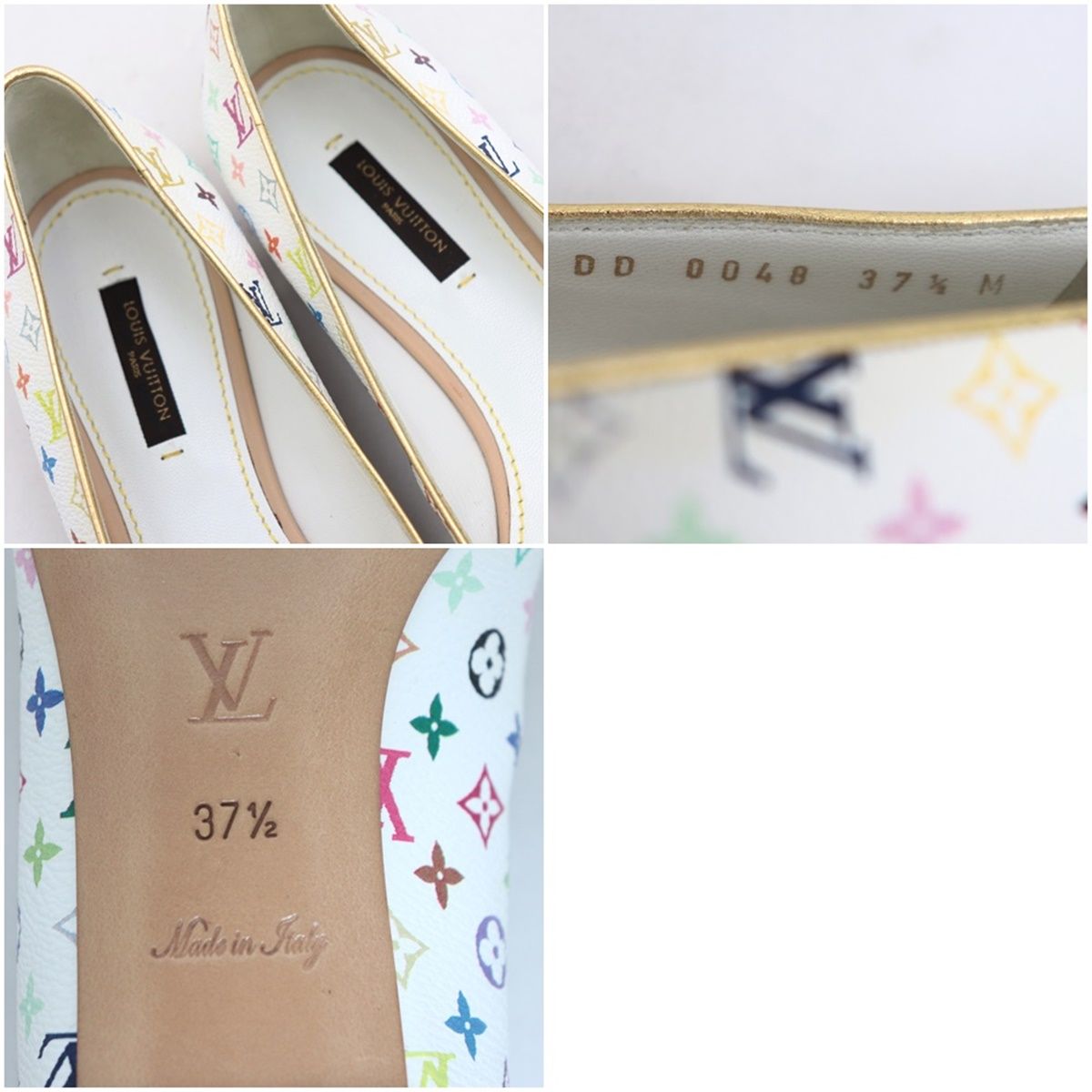 未使用 ルイ・ヴィトン マルチカラー モノグラム パンプス レディース