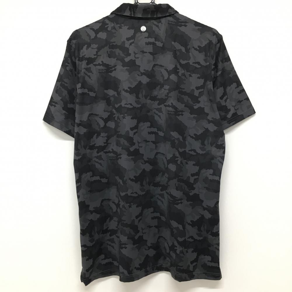 BRIEFING 迷彩ポロシャツ Lサイズ ☆SALE25％OFF☆ブリーフィング 半袖ポロシャツ グレー×黒 カモフラ