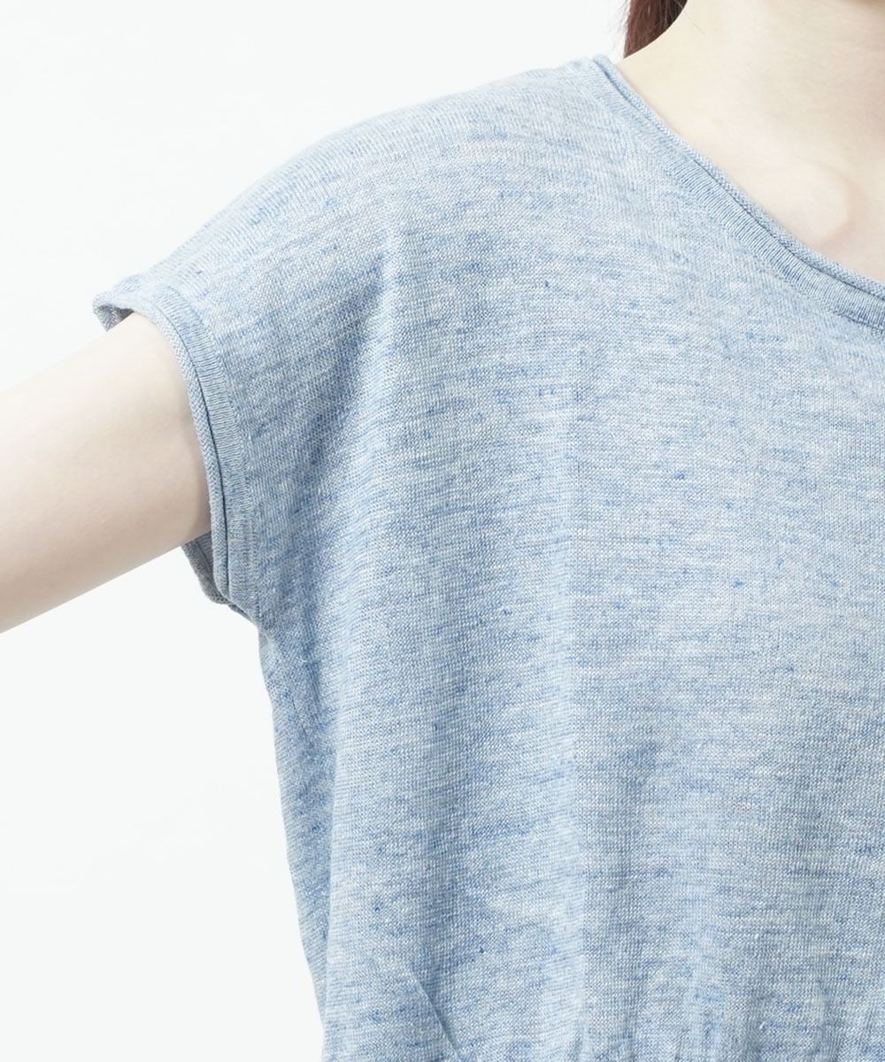 ルシャンテ le chanter 異素材切替 半袖 プルオーバニット・4100005