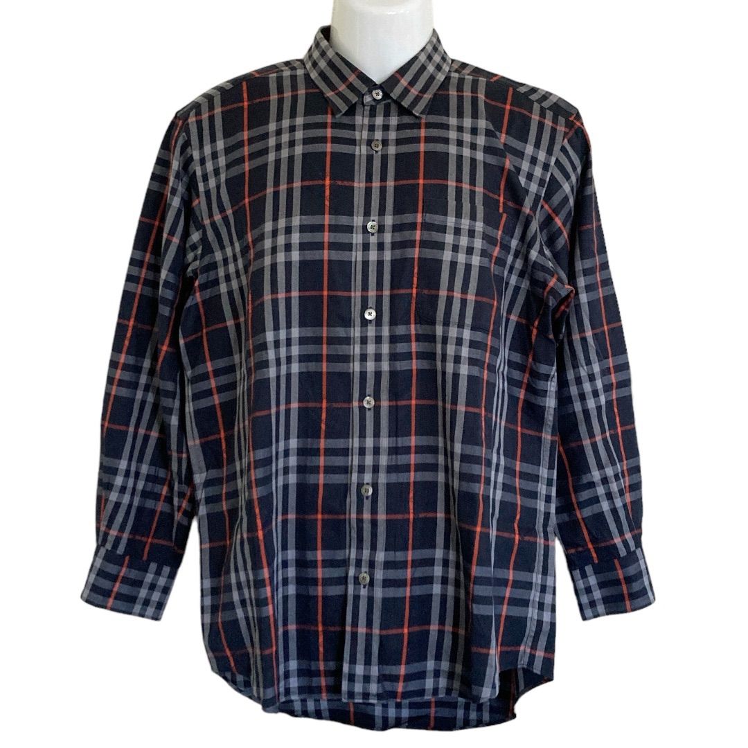 Burberrys バーバリーズ メンズ 長袖シャツ LY チェック 刺繍ロゴ柄