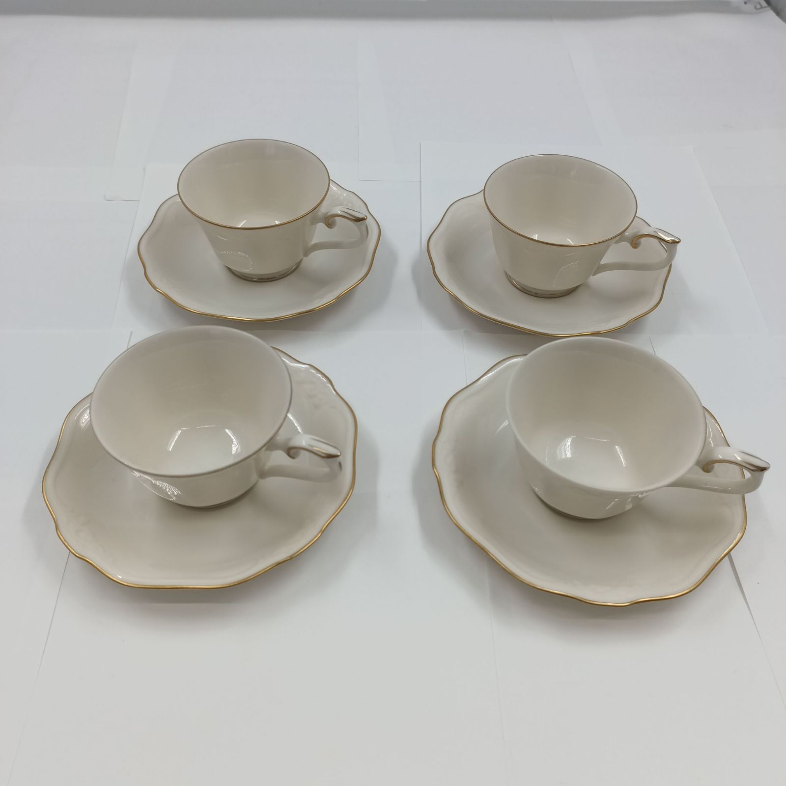 ノリタケ noritake アイボリーチャイナ カップアンドソーサー 4客 セット売り - メルカリ